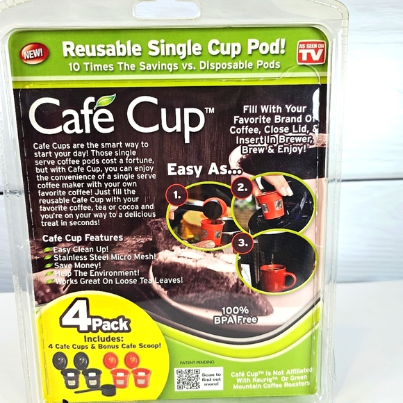 Reusable Single Serve K Cup Keurig Coffee Maker Pods Stainless Steel Mesh - Picture 2 of 2